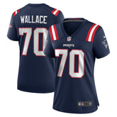 NFL Caedan Wallace New England Patriots Women's Game Jersey - Navy