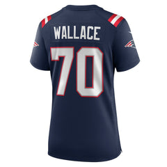 NFL Caedan Wallace New England Patriots Women's Game Jersey - Navy
