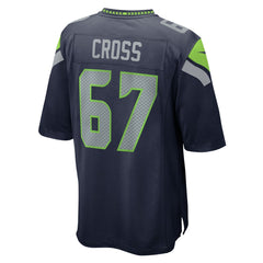 NFL Charles Cross Seattle Seahawks Game Jersey - College Navy