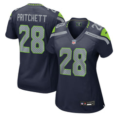 NFL Nehemiah Pritchett Seattle Seahawks Women's Team Game Jersey - College Navy
