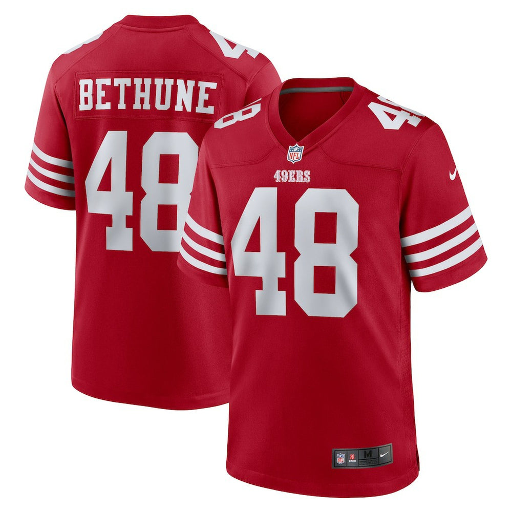 NFL Tatum Bethune San Francisco 49ers Game Jersey - Scarlet