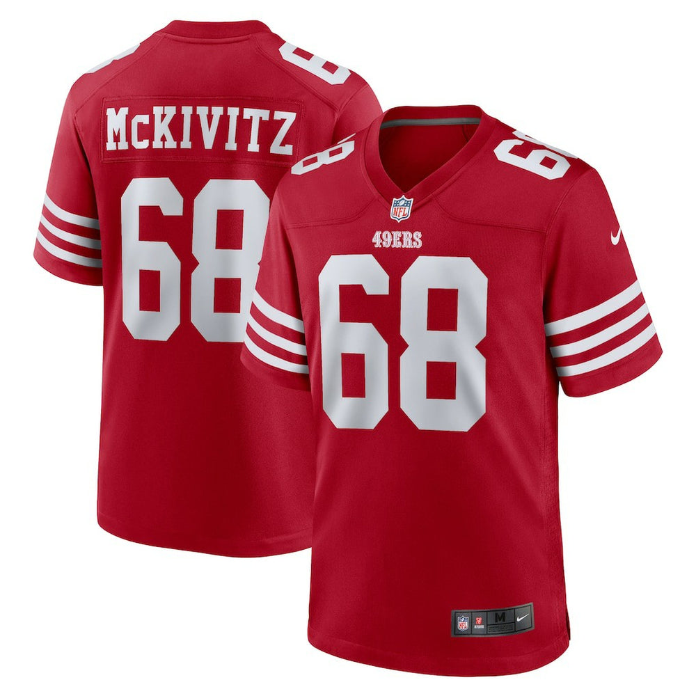 NFL Colton McKivitz San Francisco 49ers Game Jersey - Scarlet