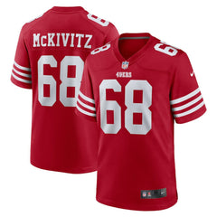 NFL Colton McKivitz San Francisco 49ers Game Jersey - Scarlet