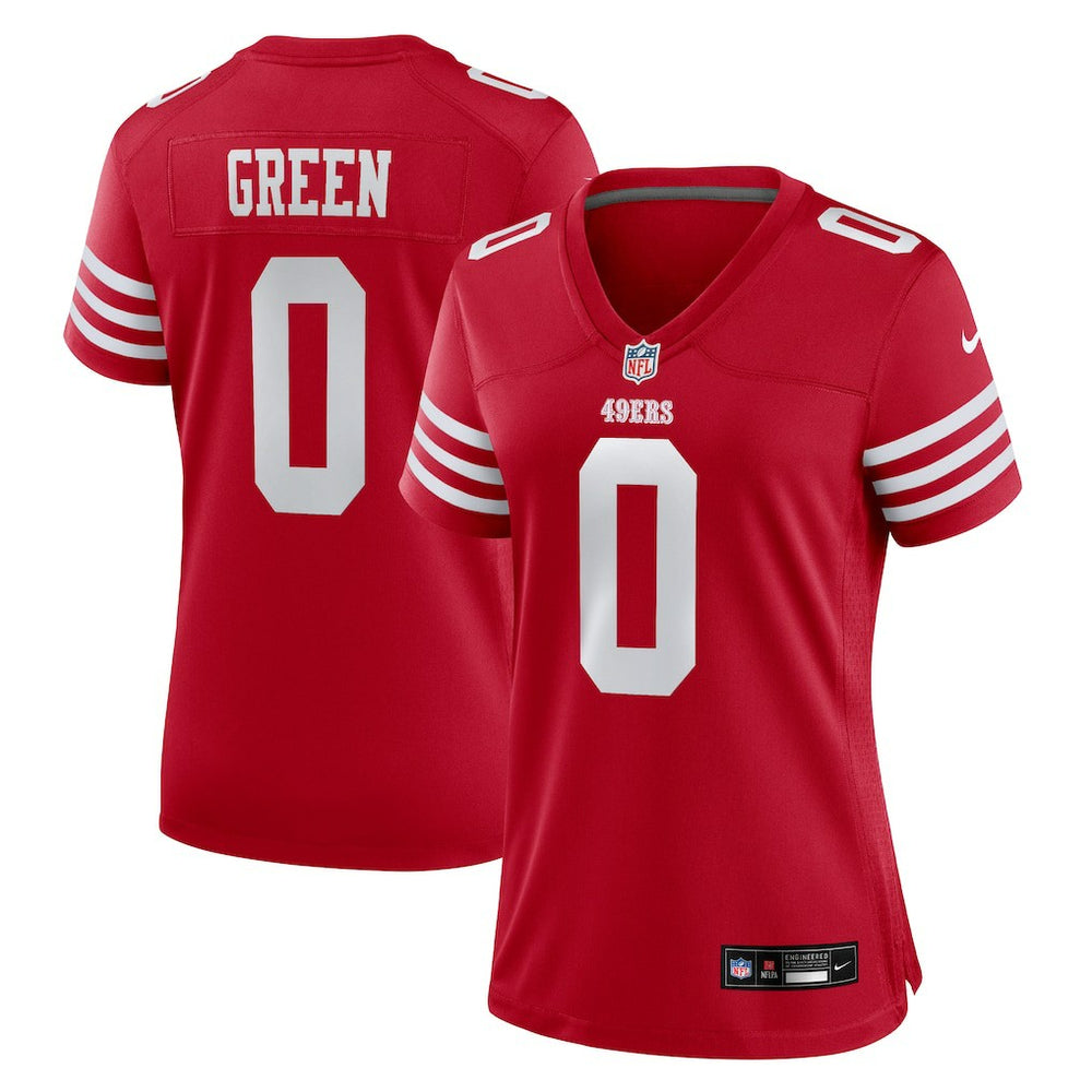 NFL Renardo Green San Francisco 49ers Women's Team Game Jersey - Scarlet