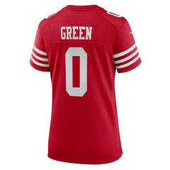 NFL Renardo Green San Francisco 49ers Women's Team Game Jersey - Scarlet