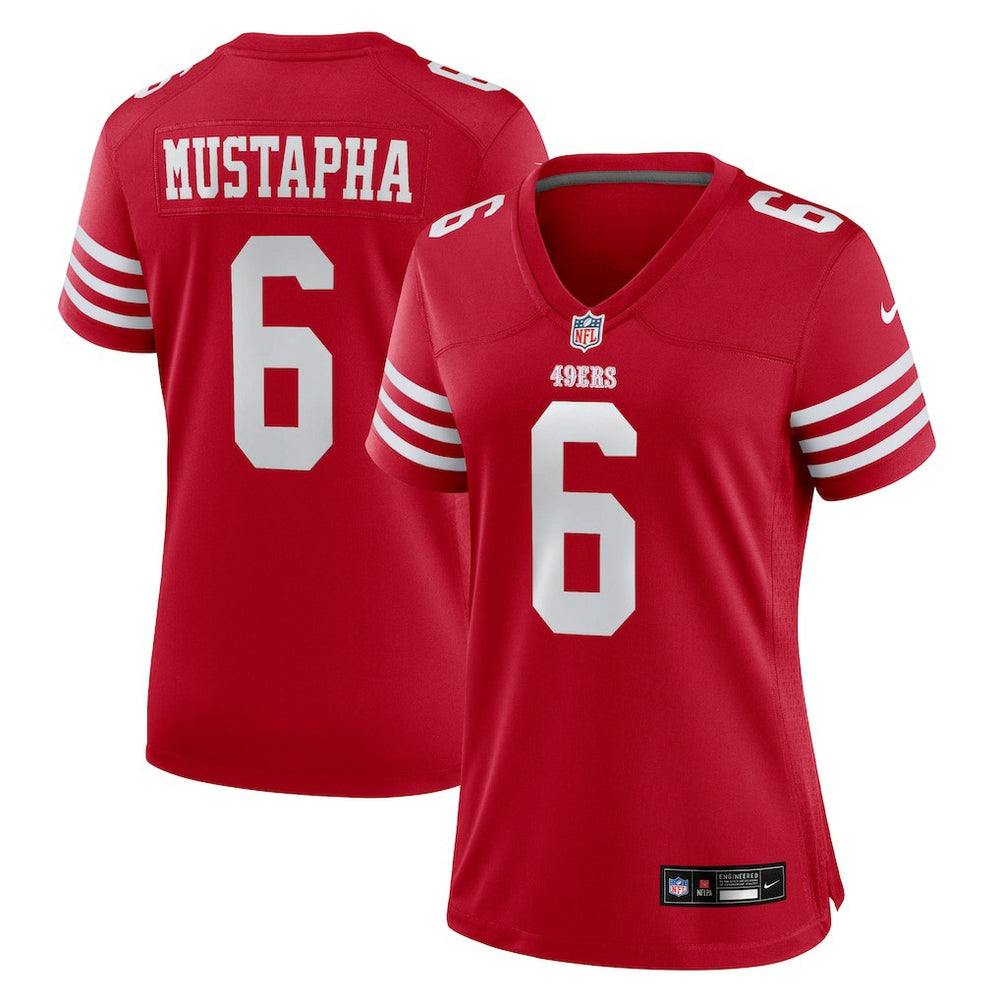 NFL Malik Mustapha San Francisco 49ers Women's Team Game Jersey - Scarlet