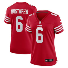 NFL Malik Mustapha San Francisco 49ers Women's Team Game Jersey - Scarlet