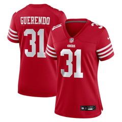 NFL Isaac Guerendo San Francisco 49ers Women's Team Game Jersey - Scarlet