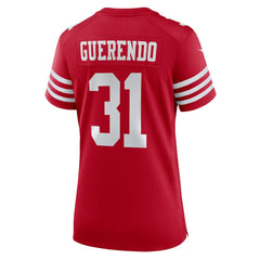 NFL Isaac Guerendo San Francisco 49ers Women's Team Game Jersey - Scarlet