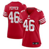 NFL Taybor Pepper San Francisco 49ers Women's Team Game Jersey - Scarlet