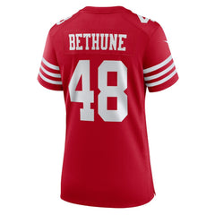 NFL Tatum Bethune San Francisco 49ers Women's Team Game Jersey - Scarlet