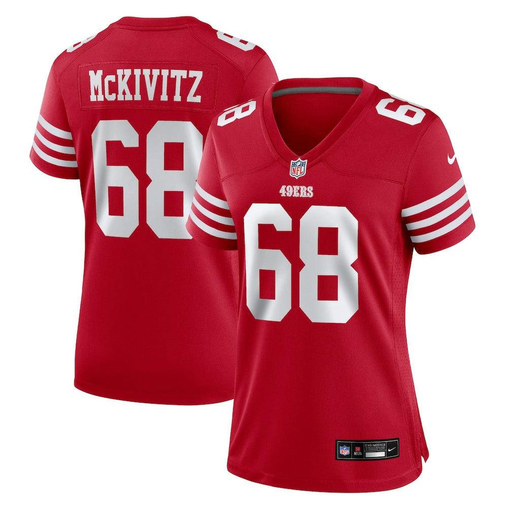 NFL Colton McKivitz San Francisco 49ers Women's Team Game Jersey - Scarlet