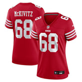 NFL Colton McKivitz San Francisco 49ers Women's Team Game Jersey - Scarlet
