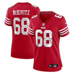 NFL Colton McKivitz San Francisco 49ers Women's Team Game Jersey - Scarlet