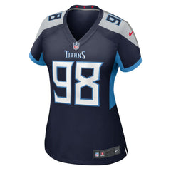NFL Jeffery Simmons Tennessee Titans Women's Alternate Game Jersey - Navy