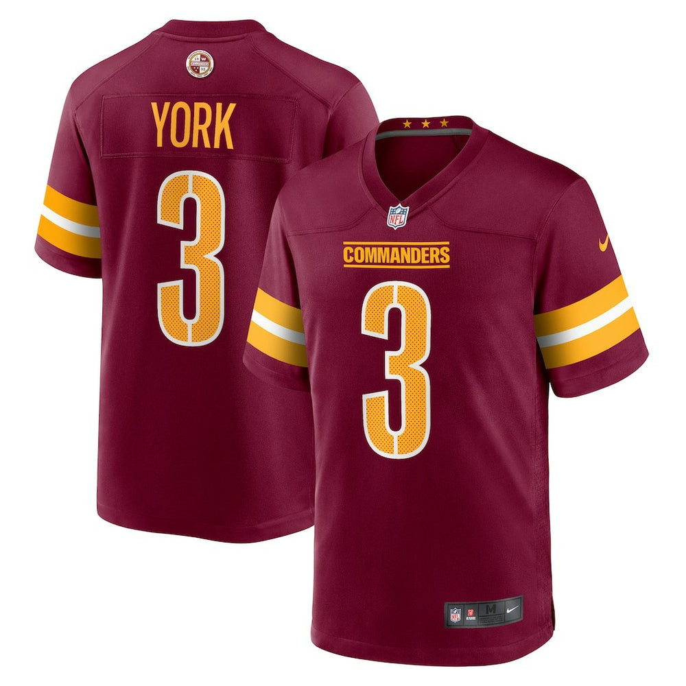 NFL Cade York Washington Commanders Game Jersey - Burgundy