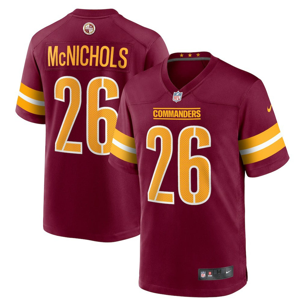 NFL Jeremy McNichols Washington Commanders Game Jersey - Burgundy