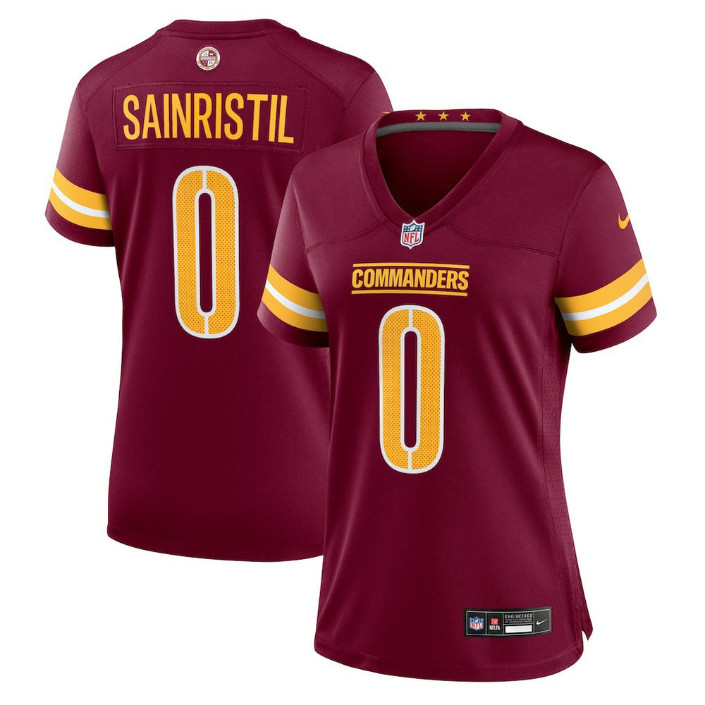 NFL Mike Sainristil Washington Commanders Women's Team Game Jersey - Burgundy