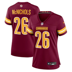NFL Jeremy McNichols Washington Commanders Women's Team Game Jersey - Burgundy