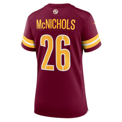 NFL Jeremy McNichols Washington Commanders Women's Team Game Jersey - Burgundy
