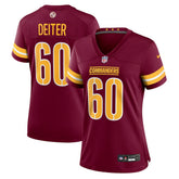 NFL Michael Deiter Washington Commanders Women's Team Game Jersey - Burgundy