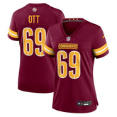 NFL Tyler Ott Washington Commanders Women's Team Game Jersey - Burgundy