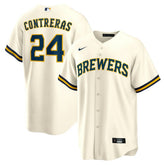MLB William Contreras Milwaukee Brewers Nike Home Replica Jersey - Cream
