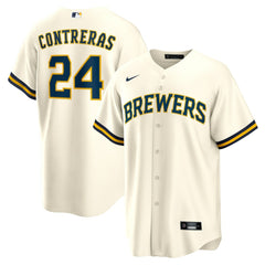 MLB William Contreras Milwaukee Brewers Nike Home Replica Jersey - Cream