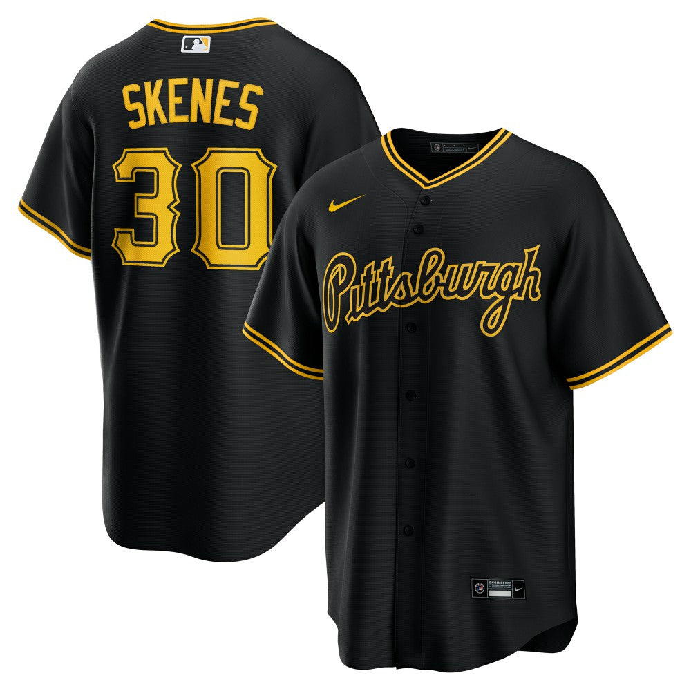MLB Paul Skenes Pittsburgh Pirates Nike Alternate 2 Replica Jersey - Black