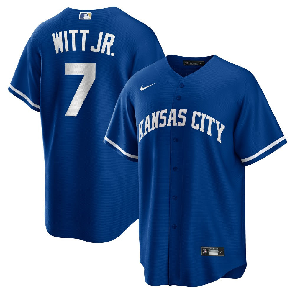 MLB Bobby Witt Jr. Kansas City Royals Nike Alternate 2 Replica Jersey - Rush Blue