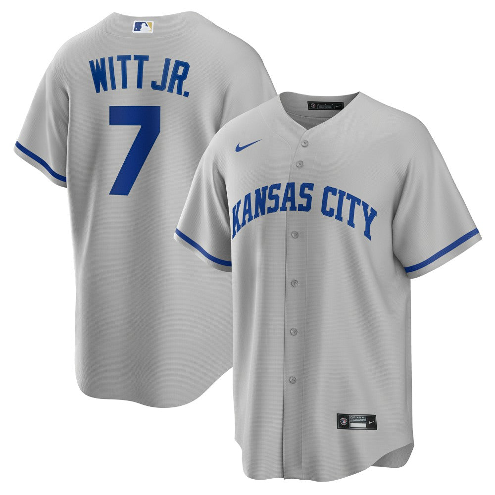 MLB Bobby Witt Jr. Kansas City Royals Nike Road Replica Jersey - Gray