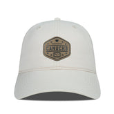 NHL Vancouver Canucks Men's Levelwear Faux Leather Patch Unstructured Adjustable Hat - Cream