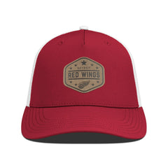 NHL Detroit Red Wings Men's Levelwear Faux Leather Patch Structured Adjustable Hat - Red
