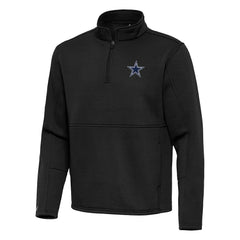 Dallas Cowboys Antigua Twist Quarter-Zip Pullover Jacket Black