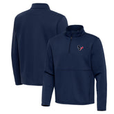 Houston Texans Antigua Twist Quarter-Zip Pullover Jacket Navy