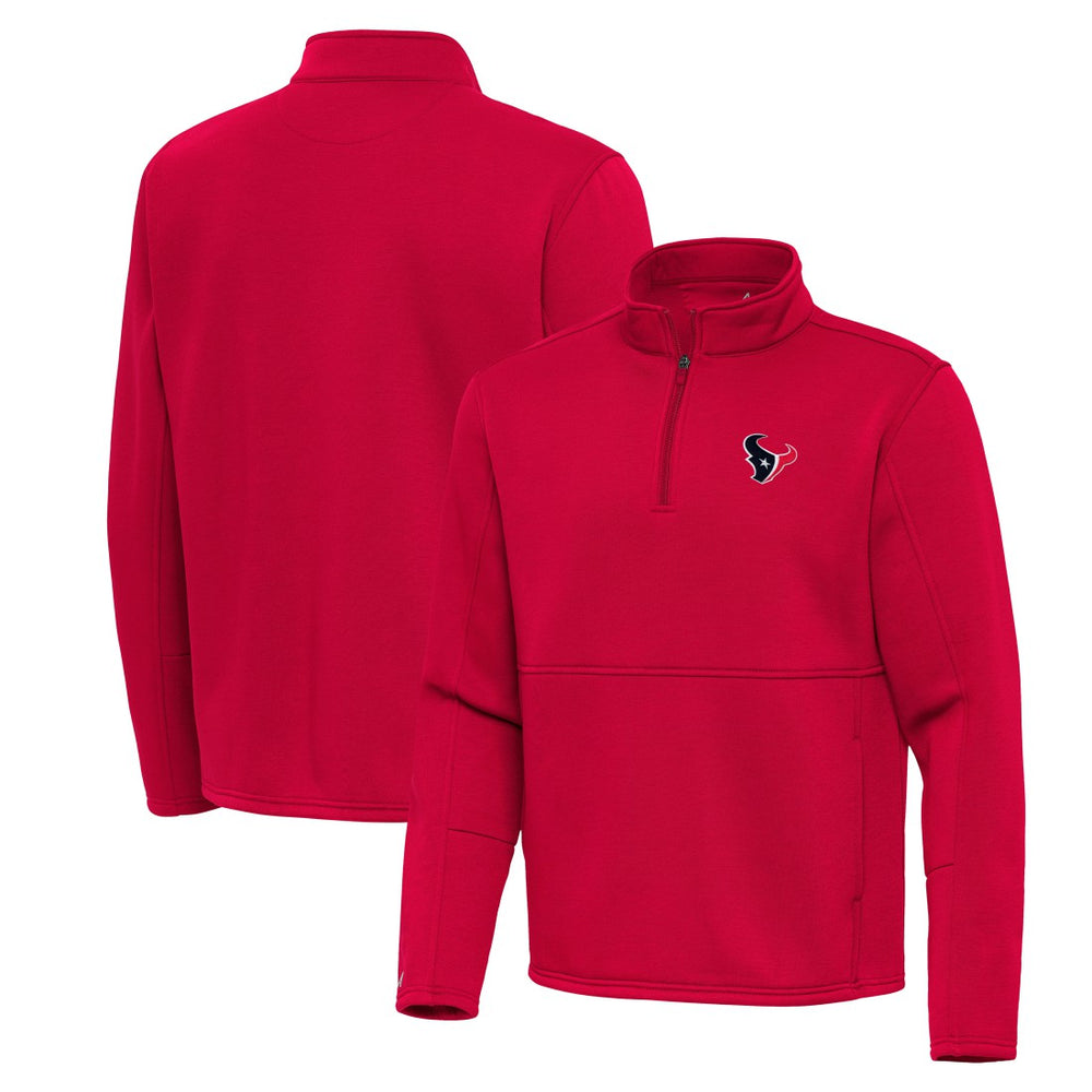 Houston Texans Antigua Twist Quarter-Zip Pullover Jacket Red