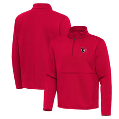 Houston Texans Antigua Twist Quarter-Zip Pullover Jacket Red