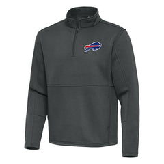 Buffalo Bills Antigua Twist Quarter-Zip Pullover Jacket Pewter