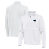 Carolina Panthers Antigua Twist Quarter-Zip Pullover Jacket White
