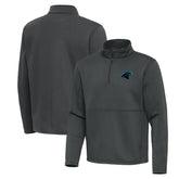 Carolina Panthers Antigua Twist Quarter-Zip Pullover Jacket Pewter