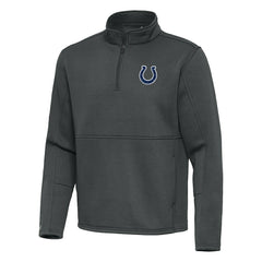 Indianapolis Colts Antigua Twist Quarter-Zip Pullover Jacket Pewter