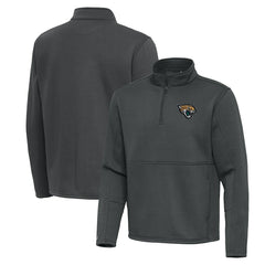 Jacksonville Jaguars Antigua Twist Quarter-Zip Pullover Jacket Pewter