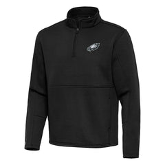 Philadelphia Eagles Antigua Twist Quarter-Zip Pullover Jacket Black