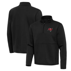 Tampa Bay Buccaneers Antigua Twist Quarter-Zip Pullover Jacket Black