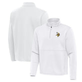 Minnesota Vikings Antigua Twist Quarter-Zip Pullover Jacket White