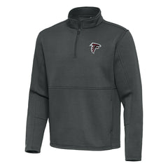 Atlanta Falcons Antigua Twist Quarter-Zip Pullover Jacket Pewter