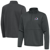 NHL Colorado Avalanche Antigua Twist Quarter-Zip Pullover Jacket - Silver