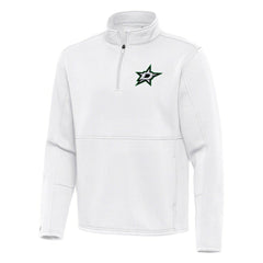 NHL Dallas Stars Antigua Twist Quarter-Zip Pullover Jacket - White