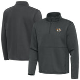 NHL Nashville Predators Antigua Twist Quarter-Zip Pullover Jacket - Pewter