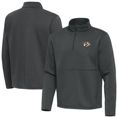 NHL Nashville Predators Antigua Twist Quarter-Zip Pullover Jacket - Pewter